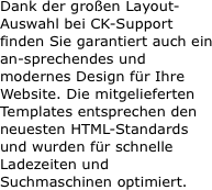 Dank der gro�en Layout-Auswahl bei